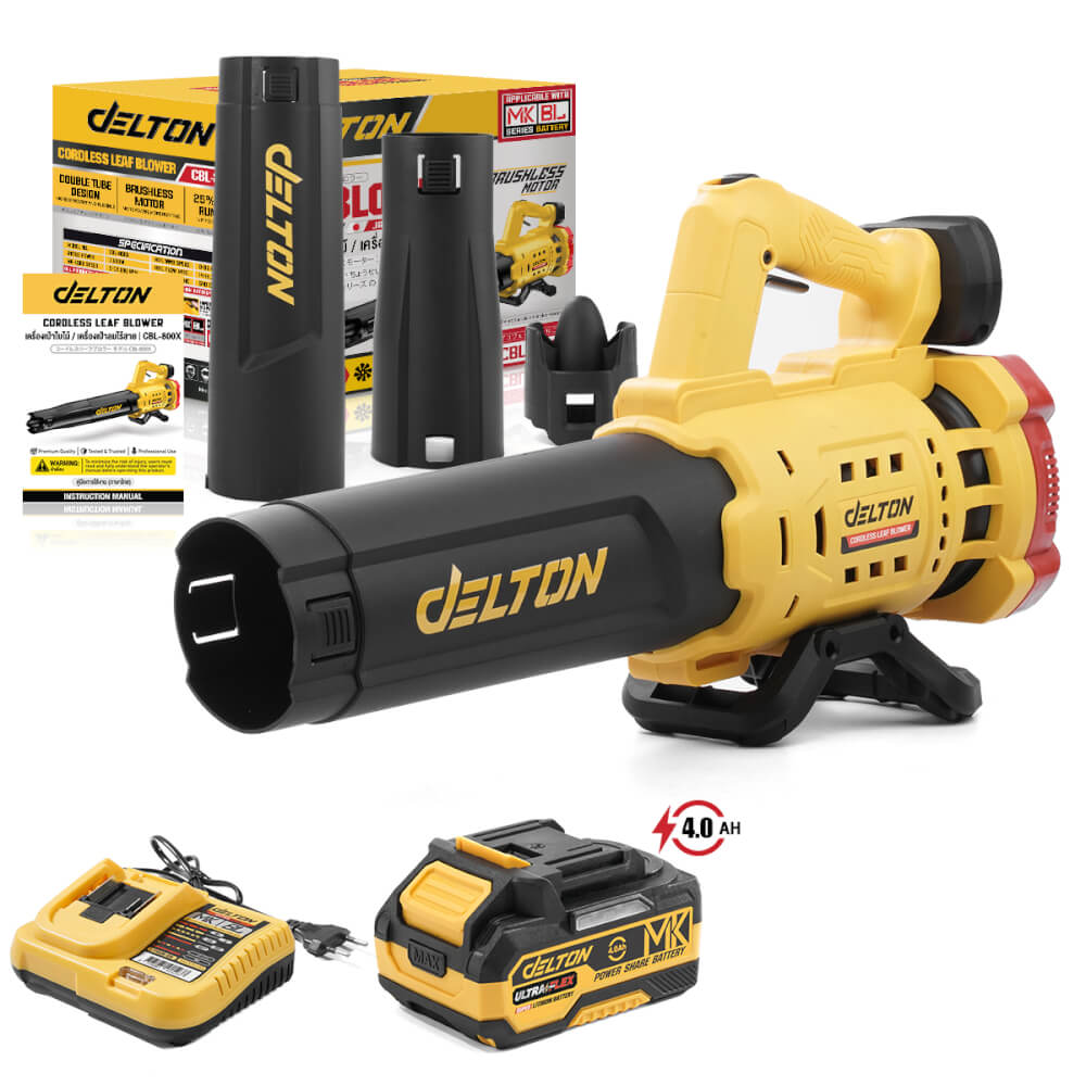 เครื่องเป่าใบไม้ไร้สาย (พร้อมแบตเตอรี่ MK-SERIES) DELTON รุ่น CBL-800X 3,800 วัตต์